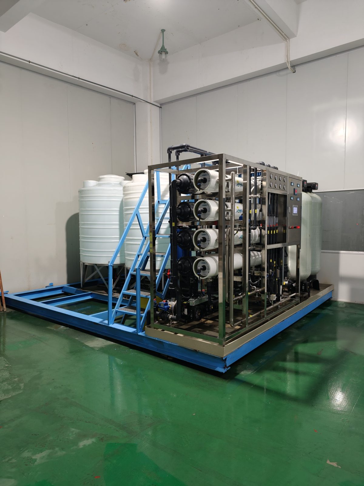 RO skid assembly hall at the Shenzhen factory