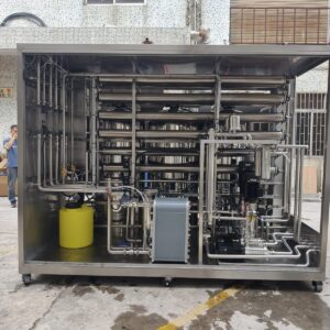 Stainless steel cabinet RO unit, front view