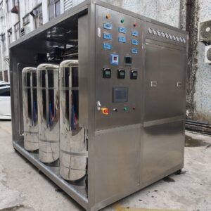 Stainless cabinet water system with integrated control panel