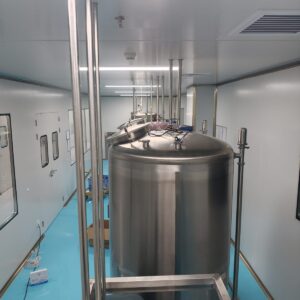 GMP purified water system installed in pharmaceutical cleanroom