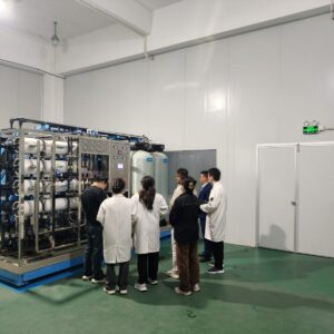 Client delegation inspecting RO plant in factory workshop